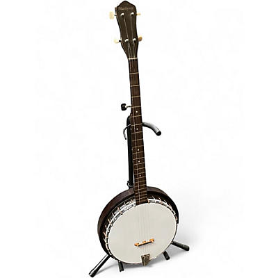 Vintage 1960s Harmony 5 String Banjo Antique Natural Banjo
