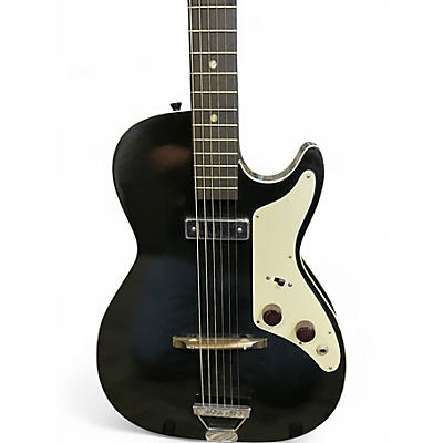 Vintage 1960s Harmony ALDEN Ebony Solid Body Electric Guitar