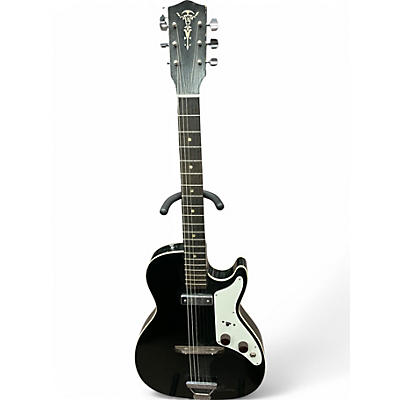 Vintage 1960s Harmony Alden Black Solid Body Electric Guitar