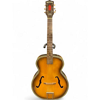 Vintage 1960s Harmony Auditorium series Tobacco Burst Acoustic Guitar