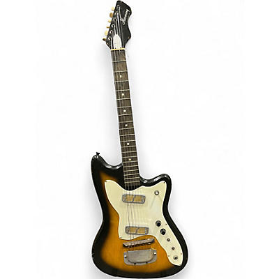 Vintage 1960s Harmony BOBCAT Tobacco Sunburst Solid Body Electric Guitar