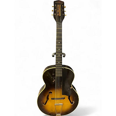Vintage 1960s Harmony Broadway Tobacco Burst Acoustic Guitar