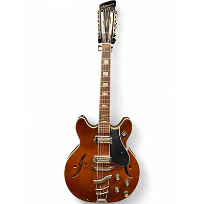 Vintage 1960s Harmony H-79 12 string Faded Tobacco Hollow Body Electric Guitar