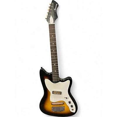 Vintage 1960s Harmony H14 BOBKAT Tobacco Burst Solid Body Electric Guitar