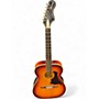 Vintage 1960s Harmony H168 Cherry Sunburst Acoustic Guitar Cherry Sunburst