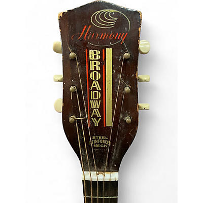 Vintage 1960s Harmony H954 Broadway Sunburst Acoustic Guitar