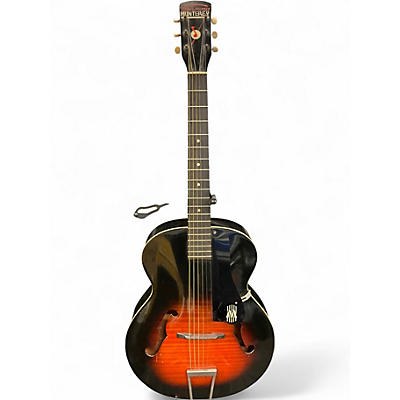 Vintage 1960s Harmony Monterey Sunburst Acoustic Guitar