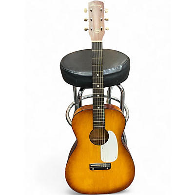 Vintage 1960s Harmony Parlor 2 Color Sunburst Acoustic Guitar