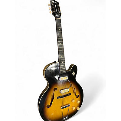 Vintage 1960s Harmony Rocket  2 Tone Sunburst Hollow Body Electric Guitar