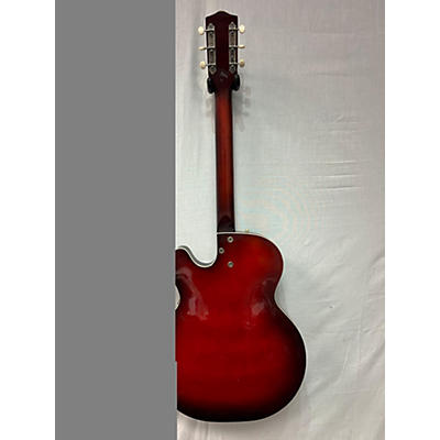 Harmony Vintage 1960s Harmony Rocket H-56 	 Redburst Hollow Body Electric Guitar