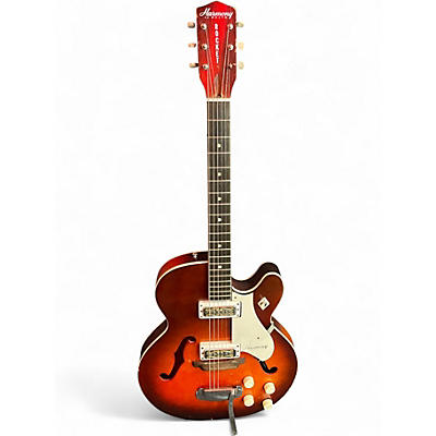 Vintage 1960s Harmony Rocket H56 Sunburst Solid Body Electric Guitar