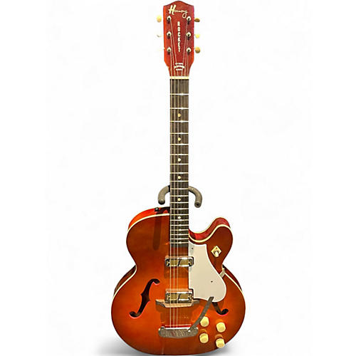 Vintage 1960s Harmony Rocket Vintage Sunburst Hollow Body Electric Guitar Vintage Sunburst