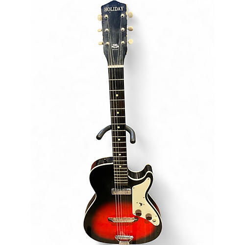 Vintage 1960s Harmony holiday 2 Color Sunburst Solid Body Electric Guitar 2 Color Sunburst