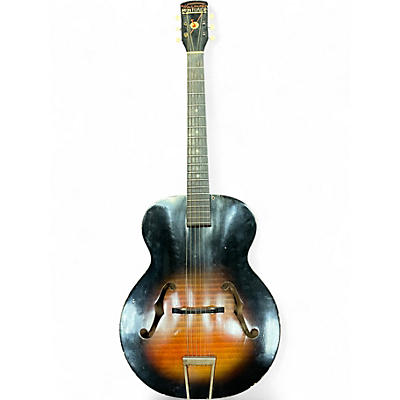 Vintage 1960s Harmony monterey 3 Color Sunburst Acoustic Guitar