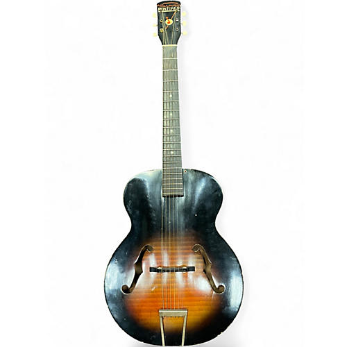 Vintage 1960s Harmony monterey 3 Color Sunburst Acoustic Guitar 3 Color Sunburst