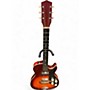 Vintage 1960s Harmony silvertone 2 Tone Sunburst Solid Body Electric Guitar 2 Tone Sunburst