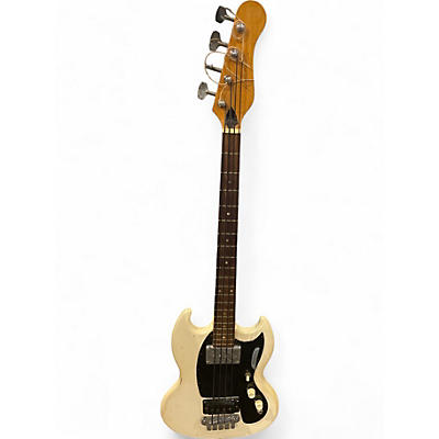 Vintage 1960s Kalamazoo KB-1 White Electric Bass Guitar