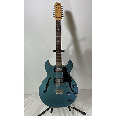 Vintage 1960s Kapa Challenger 12 Pelham Blue Hollow Body Electric Guitar
