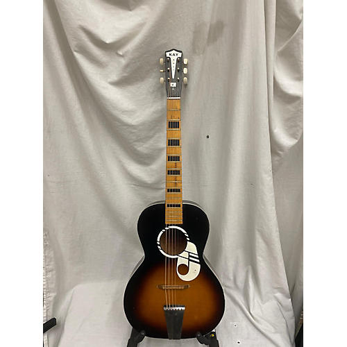 Kay Vintage 1960s Kay 1160 Parlor Sunburst Acoustic Guitar Sunburst