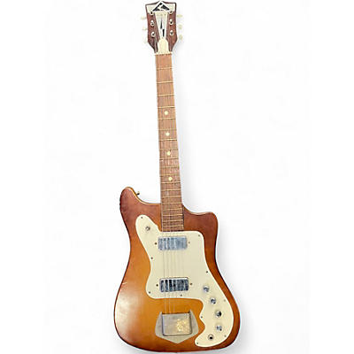 Vintage 1960s Kay K-102 Vanguard Sunburst Solid Body Electric Guitar
