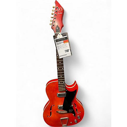 Vintage 1960s Kay K571 SPEED DEMON Candy Apple Red Hollow Body Electric Guitar Candy Apple Red