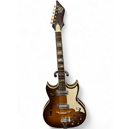 Vintage 1960s Kay k-585 sunburst Hollow Body Electric Guitar sunburst