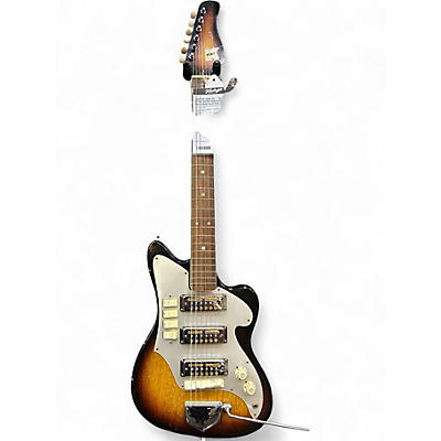 Vintage 1960s Kent Teisco style guitar Sunburst Solid Body Electric Guitar