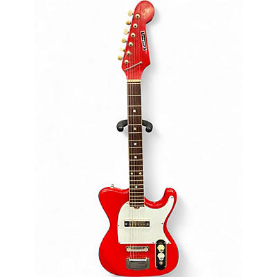Vintage 1960s Kimberly Electric red Solid Body Electric Guitar