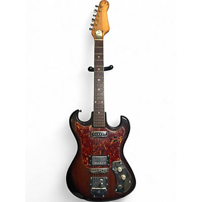 Vintage 1960s Kingston kAWAII HOUND DOG 2 Color Sunburst Solid Body Electric Guitar