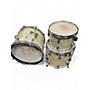 Vintage 1960s Ludwig 3 Piece Downbeat 3pc Pearl White Drum Kit Pearl White
