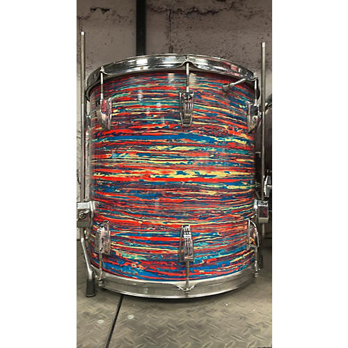 Ludwig Vintage 1960s Ludwig 3 piece Downbeat 3 Piece Kit Psychedelic Red Drum Kit Psychedelic Red