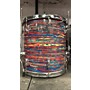 Vintage Ludwig Vintage 1960s Ludwig 3 piece Downbeat 3 Piece Kit Psychedelic Red Drum Kit Psychedelic Red