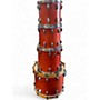 Vintage 1960s Ludwig 4 Piece Classic Maple CHERRY STAIN Drum Kit CHERRY STAIN