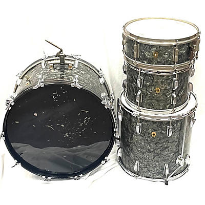 Ludwig Vintage 1960s Ludwig 4 piece 4 Piece Classic Black Diamond Pearl Drum Kit