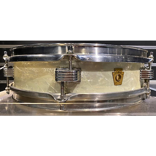 Ludwig Vintage 1960s Ludwig 4X14 Downbeat Drum Pearl White Pearl White 2