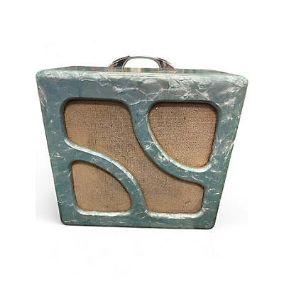 Vintage 1960s Magna Electronics Company Amerilhoa Lap Guitar and M-197 Amp Blue Pearl Solid Body Electric Guitar