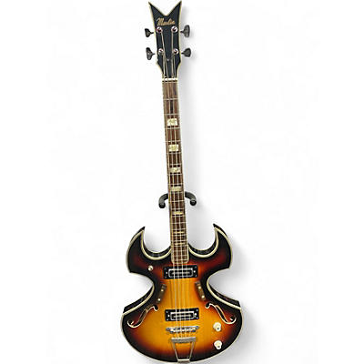 Vintage 1960s Marlin PB-26 2 Tone Sunburst Electric Bass Guitar