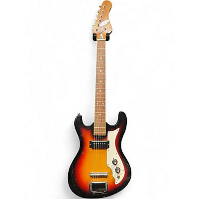 Vintage 1960s Mayfair TDL Style 3 Sunburst Solid Body Electric Guitar
