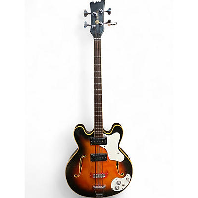 Vintage 1960s Moserite Celebrity Bass Tobacco Burst Electric Bass Guitar