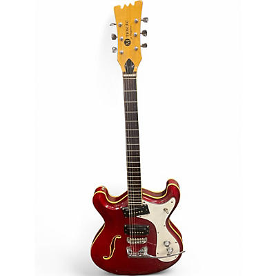 Vintage 1960s Mosrite Combo 	 Burgundy Hollow Body Electric Guitar
