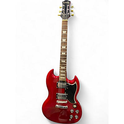 Vintage 1960s New York Pro Elite Guitar Cherry Solid Body Electric Guitar