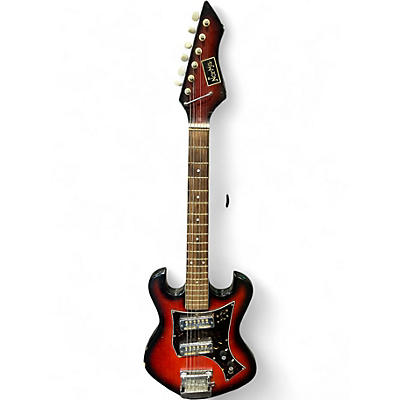 Vintage 1960s Norma EE-405-2 red and black Solid Body Electric Guitar