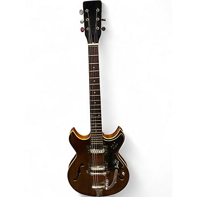 Vintage 1960s Norma EG172 DARK MAHOGANY Hollow Body Electric Guitar