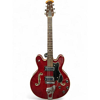 Vintage 1960s Ovation TORNADO Red Hollow Body Electric Guitar