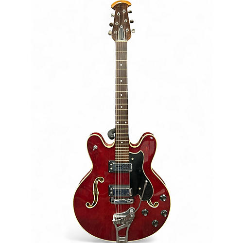 Vintage 1960s Ovation TORNADO Red Hollow Body Electric Guitar Red