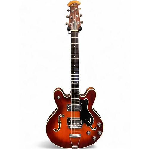 Vintage 1960s Ovation Tornado Sunburst Hollow Body Electric Guitar Sunburst