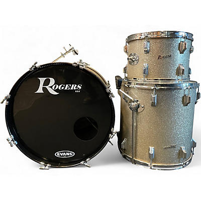Vintage 1960s Rogers 3 Piece Cleveland Series Holiday Champagne Sparkle Drum Kit