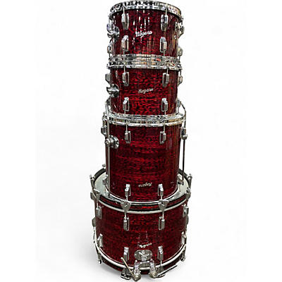Vintage 1960s Rogers 4 Piece Holiday Red Onyx Drum Kit