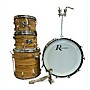 Vintage Rogers Vintage 1960s Rogers 4 piece 4PC KIT Natural Drum Kit Natural