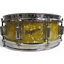 Vintage 1960s Rogers 5.5X14 Dynasonic Wood Snare White Marine Pearl Drum White Marine Pearl 10